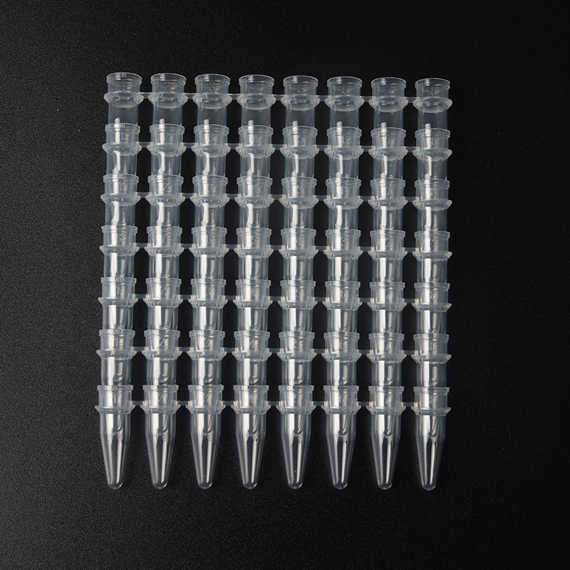 歐萊博0.2mlPCR8連排管+平蓋，透明