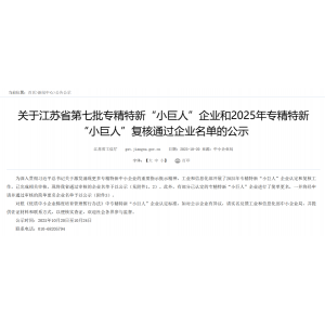 喜訊！南京英銳祺科技榮獲國(guó)家級(jí)專(zhuān)精特新 “小巨人”企業(yè)稱(chēng)號(hào)
